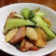 ベーコンのりんご炒め