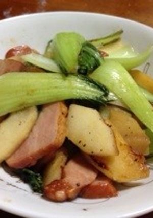 ベーコンのりんご炒め-レシピのメイン写真