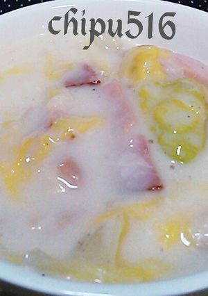 簡単子供が喜ぶ白菜とベーコンのクリーム煮-レシピのメイン写真