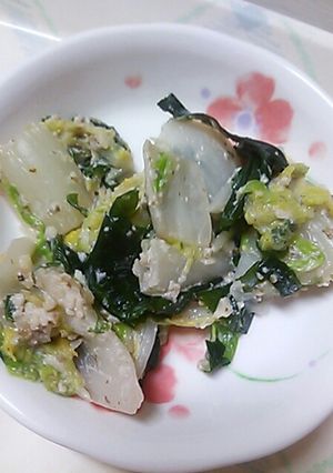 白菜とわかめのくるみ和え-レシピのメイン写真
