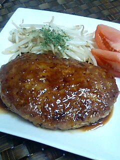 シャキシャキもやしの生姜焼きハンバーグ-レシピのメイン写真