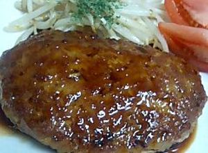 シャキシャキもやしの生姜焼きハンバーグ-レシピのメイン写真