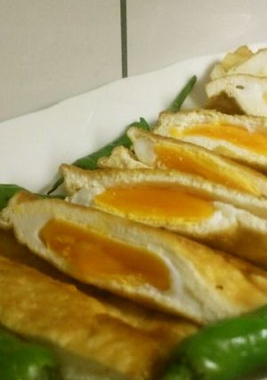 油揚げの卵詰め焼き-レシピのメイン写真