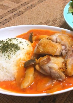チキンとキノコのトマトクリーム風-レシピのメイン写真