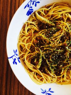 純和風?!納豆とノリ佃煮の和風パスタ-レシピのメイン写真