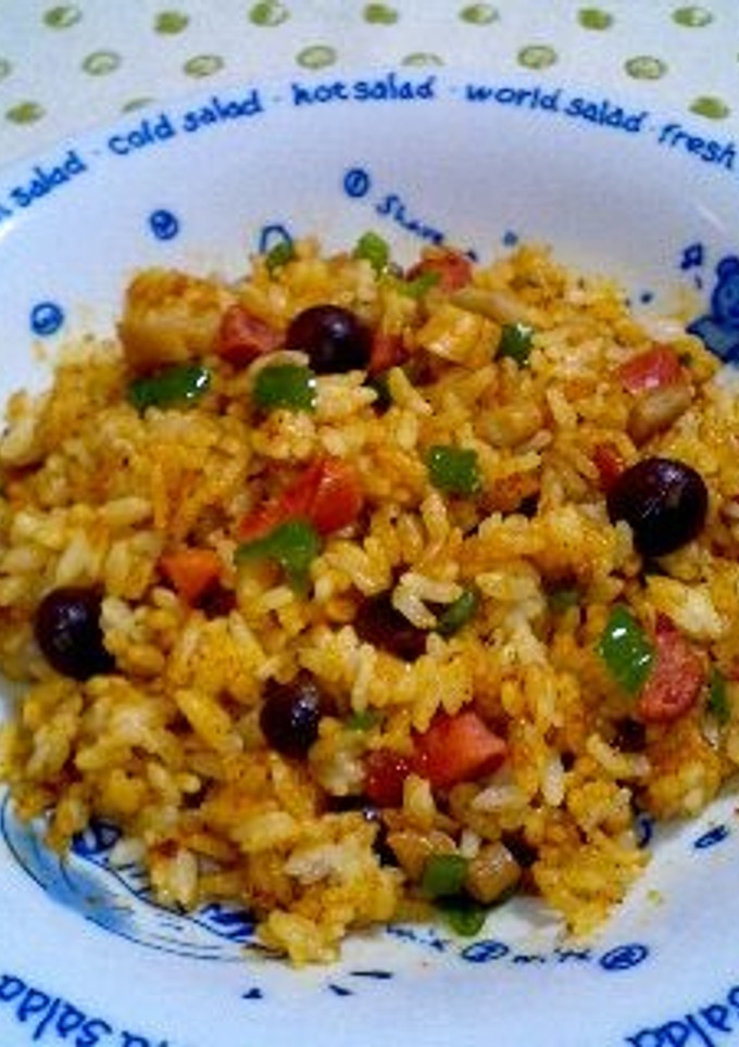 レンジで簡単♪きのこのカレー炒飯♡-レシピのメイン写真