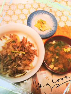 お夜食の牛丼♡-レシピのメイン写真
