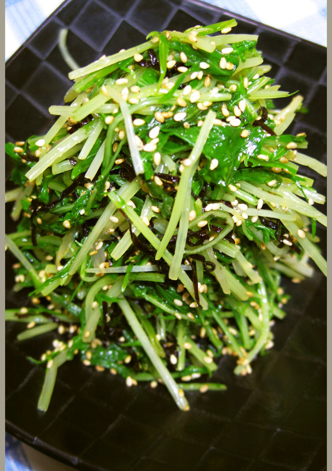 水菜を大量消費！簡単美味しい塩昆布和えだ-レシピのメイン写真