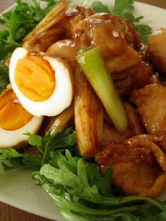 照り焼きチキンと茹で卵-レシピのメイン写真