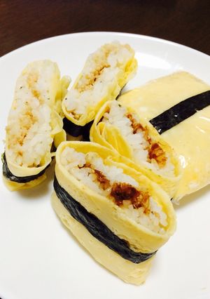 茶巾寿司？薄焼き卵でおにぎらず？　-レシピのメイン写真