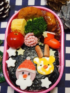 デコレーション弁当❤サンタとトナカイ弁当-レシピのメイン写真