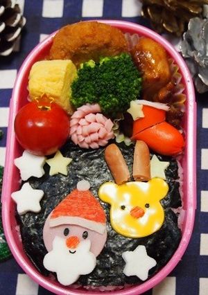 デコレーション弁当❤サンタとトナカイ弁当-レシピのメイン写真