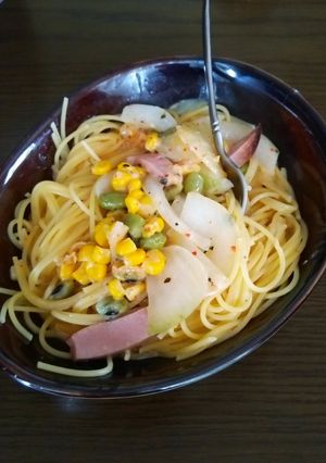 キムチーズパスタ-レシピのメイン写真