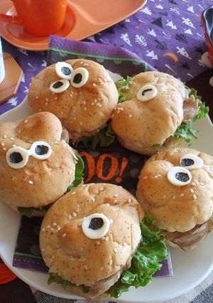 ハロウィン☆おばけサンド-レシピのメイン写真