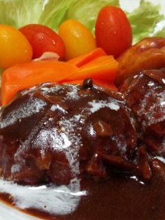 煮込みハンバーグ-レシピのメイン写真