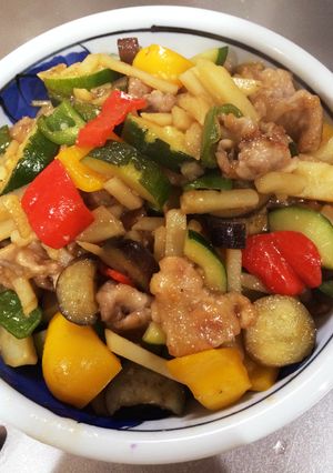 豚肉とズッキーニとポテトの炒めもの-レシピのメイン写真