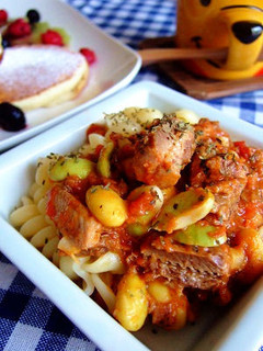 豆と秋刀魚のトマト煮込み☆(水煮缶使用)-レシピのメイン写真