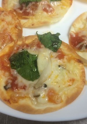 余った餃子の皮で簡単ピザ-レシピのメイン写真