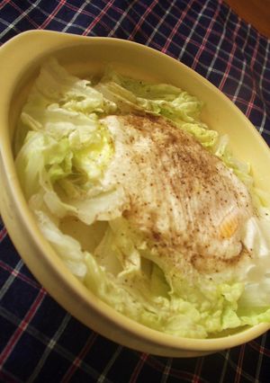超簡単！!白菜&たまごをレンジでチン-レシピのメイン写真