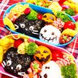 ハロウィンのお弁当☆黒猫ちゃんとガイコツ