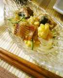 酒のつまみに絶品。蒲焼うなぎと春雨サラダ