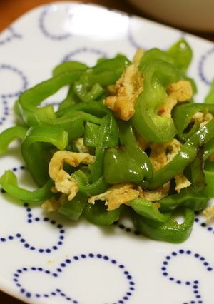 ピーマンと油揚げの昆布茶炒め-レシピのメイン写真