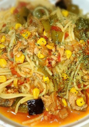 うまうま♪トマトソースのスパゲッティ-レシピのメイン写真