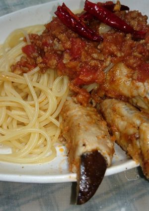 【ハロウィン】トマトと魔王の指のパスタ-レシピのメイン写真