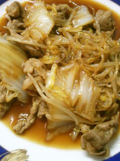 もやし 白菜 豚肉の オイスター炒め!-レシピのメイン写真