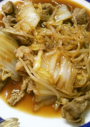 もやし 白菜 豚肉の オイスター炒め！-レシピのメイン写真