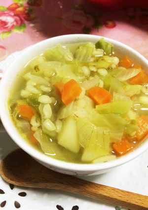 ダイエットにも！麦入り食べるスープ☆-レシピのメイン写真