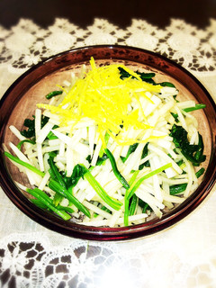 大根とほうれん草のサラダ柚子風味-レシピのメイン写真