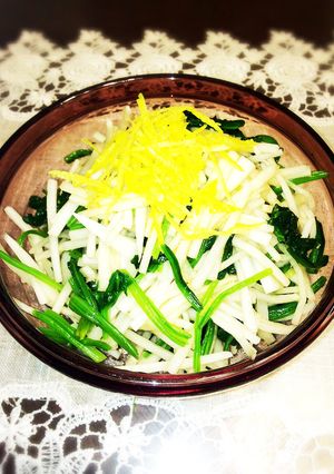 大根とほうれん草のサラダ柚子風味-レシピのメイン写真