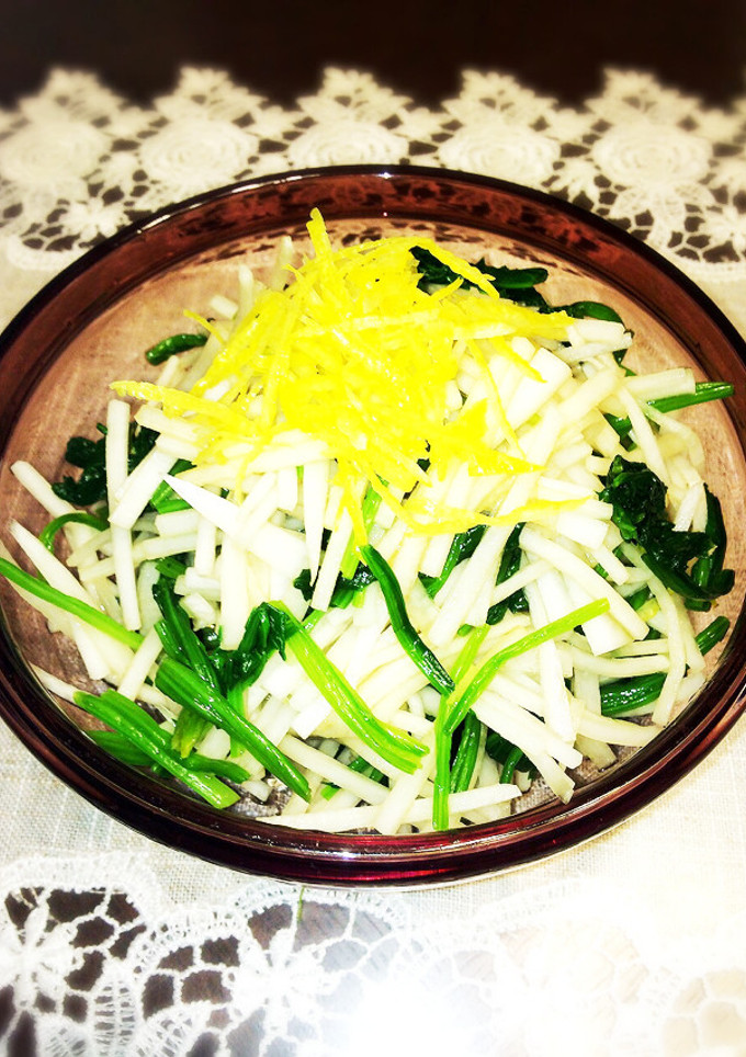 大根とほうれん草のサラダ柚子風味-レシピのメイン写真