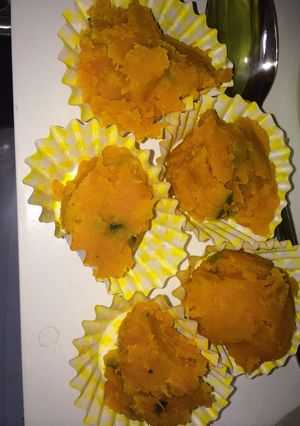 お弁当の作り置きに☆かぼちゃのきんとん-レシピのメイン写真
