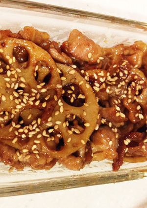 レンコンと豚肉のこっくり甘辛炒め☻-レシピのメイン写真