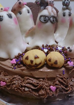 マジパンで♥オバケちゃんケーキ(☆∀☆)-レシピのメイン写真