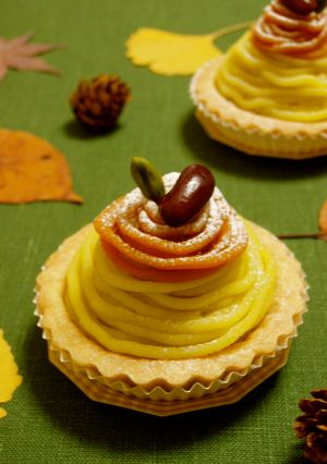 秋の味覚を満喫＊和風なモンブランタルト-レシピのメイン写真