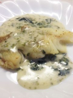 タラのソテー 海苔のクリームソース☆*+-レシピのメイン写真
