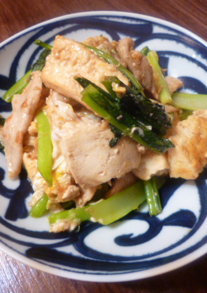 小松菜と豆腐のオイスター炒め♪-レシピのメイン写真