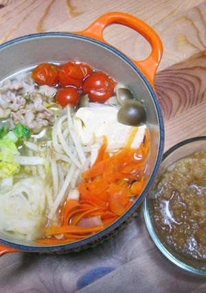 野菜鍋（マスドレだれ）-レシピのメイン写真