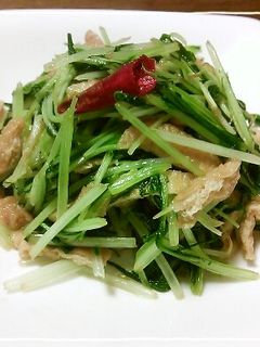 水菜の油炒め-レシピのメイン写真