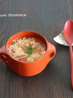 簡単☆きのことトマトのかき玉ソース -レシピのメイン写真