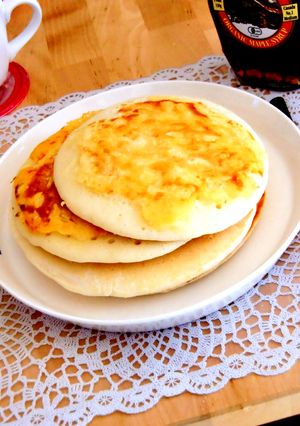 小麦粉で！直焼きチーズのパンケーキ-レシピのメイン写真