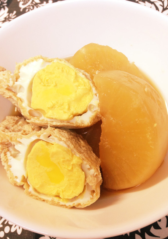 大根とたまご巾着の煮物 簡単✨-レシピのメイン写真