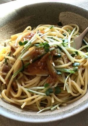 なめたけおろしのパスタ!-レシピのメイン写真