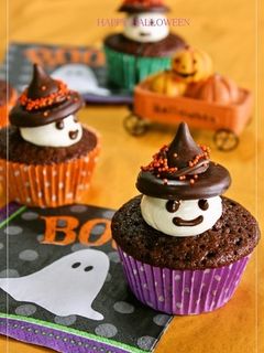 ハロウィン♪ホイップおばけのカップケーキ by Mai＊Mai