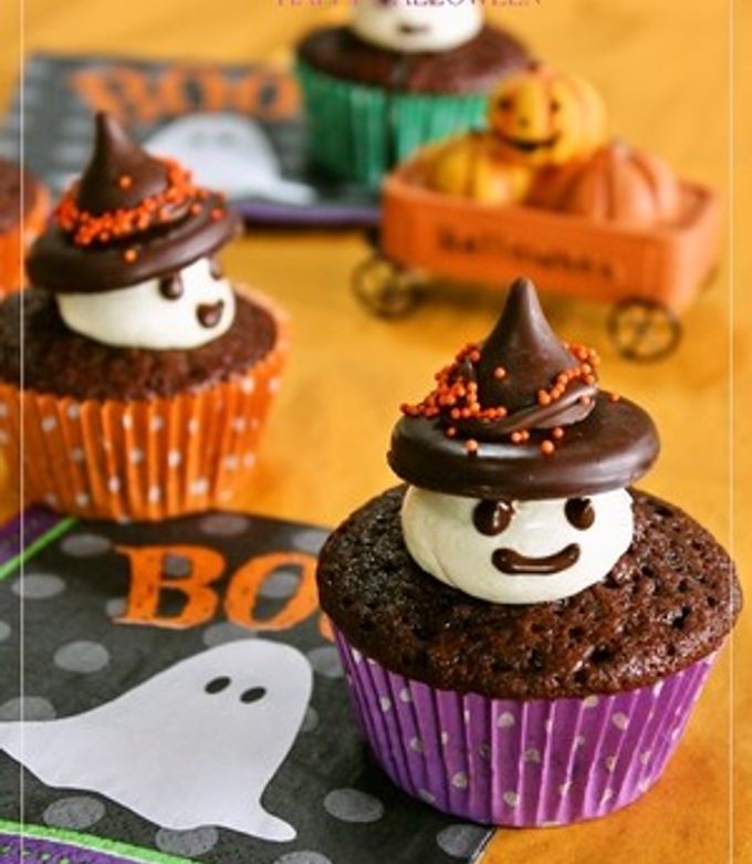 オバケカップケーキ☆ハロウィン オバケカップケーキ☆ハロウィン