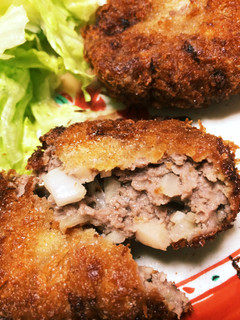 コリコリ食感のメンチカツ♡-レシピのメイン写真