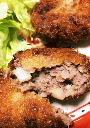 コリコリ食感のメンチカツ♡-レシピのメイン写真